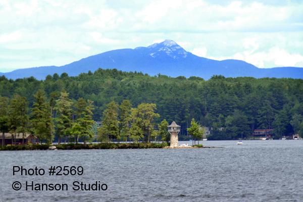 Lake Winnipesaukee, NH - The Tower on Spindle Point and Mt. Chocorua